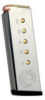 North American Arms Magazine 380 ACP 6Rd Fits Guardian Stainless Finish MZ-380